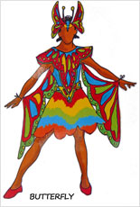 Fun Barbados - Crop Over - Gwyneth Squires Kiddies Kadooment Masquerade Band